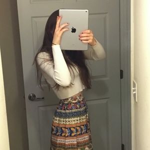 Vintage high rise maxi skirt